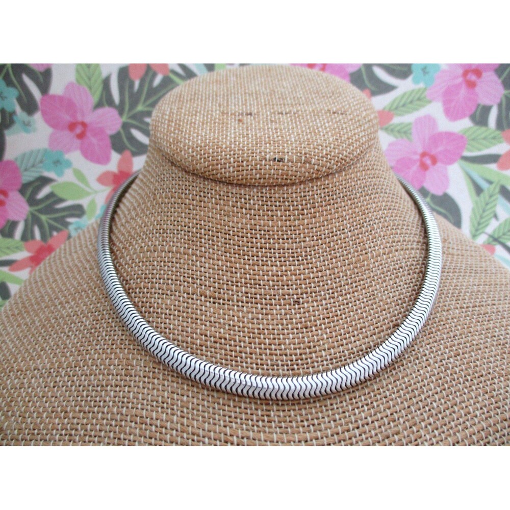 Vintage Forstner  Sterling Silver Snake 16” 5mm Choker Chain Necklace